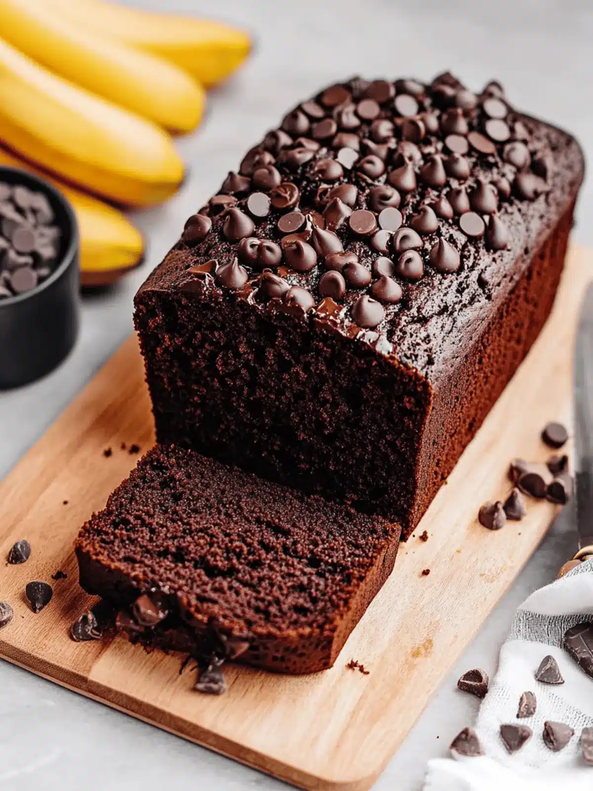 Vegan Chocolate Banana Bread