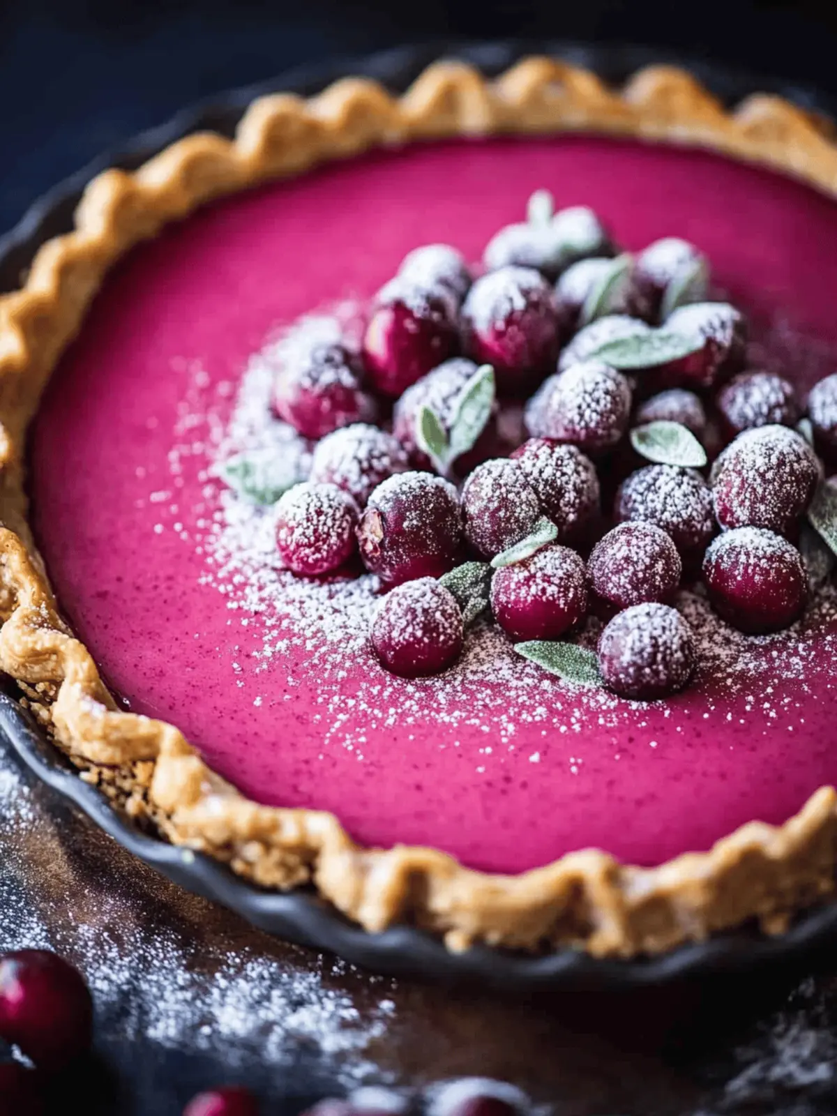 Cranberry Gingersnap Pie