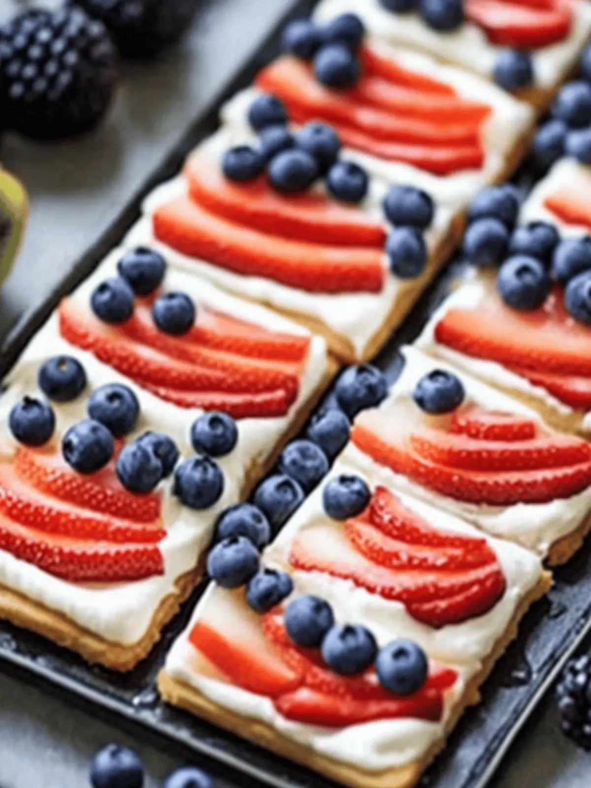 No-Bake Flag Fruit Pizza Bites