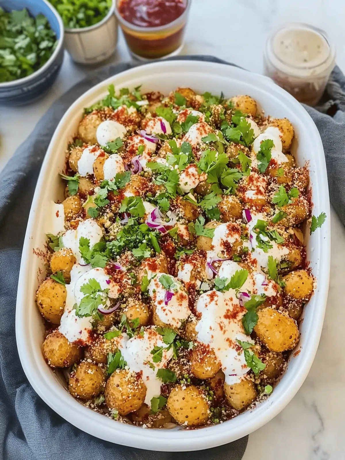 Tater Tots Chaat