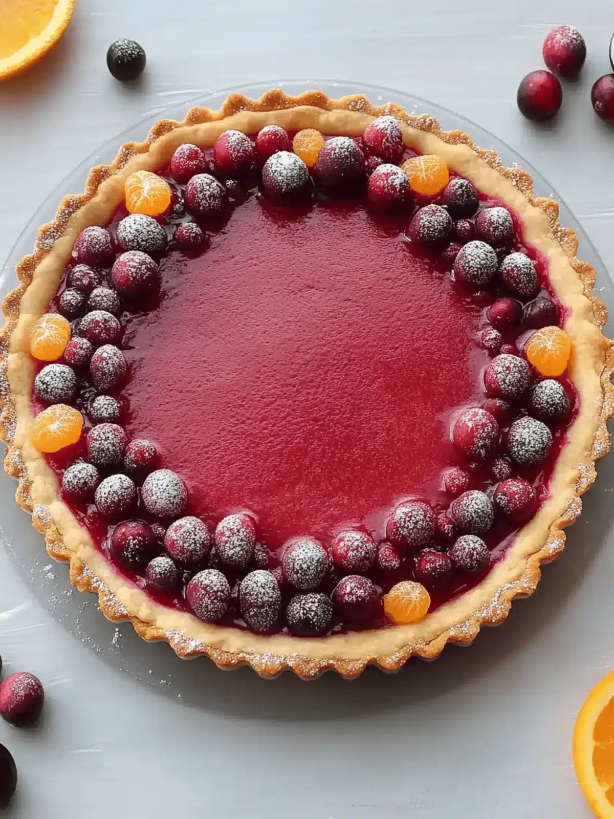 Cranberry-Orange Curd Tart