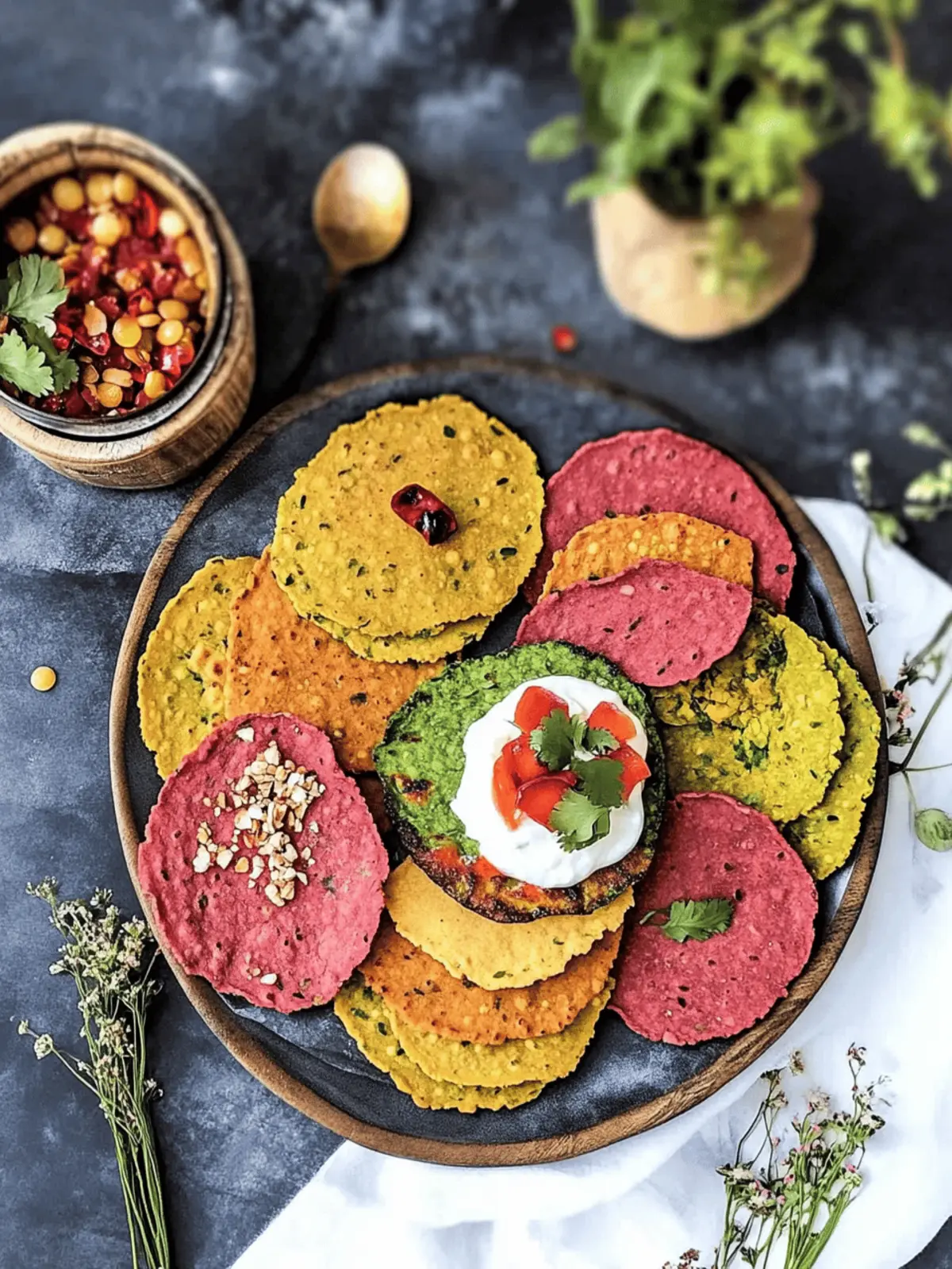 Lentil Chilla Crisps