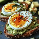 Spicy Chili Butter Avocado Toast with Eggs