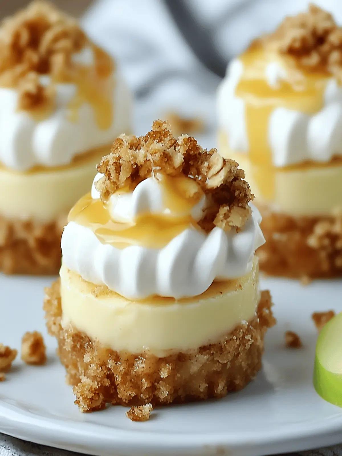 Apple Crisp Mini Cheesecakes