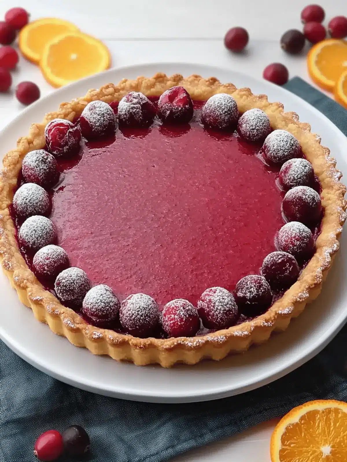 Cranberry-Orange Curd Tart