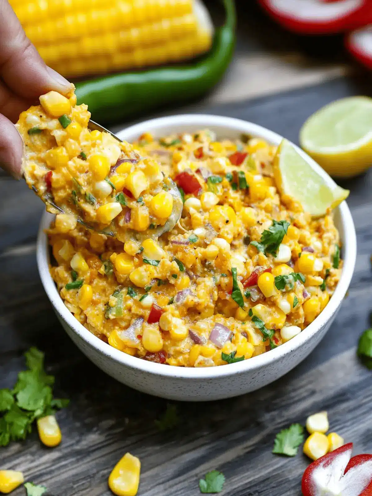 Creamy Chilli Corn Dip