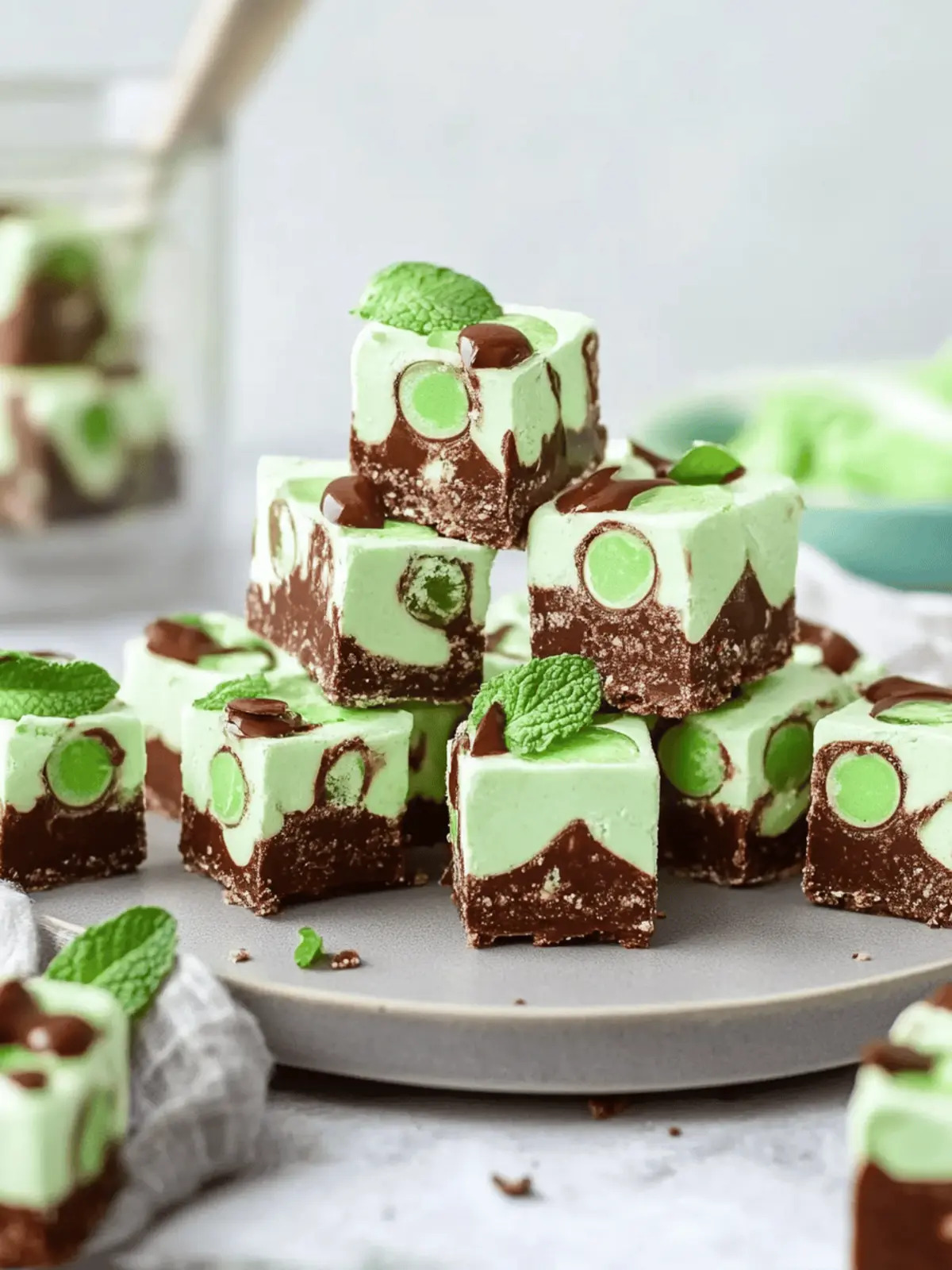 Easy No-Bake Mint Aero Traybake