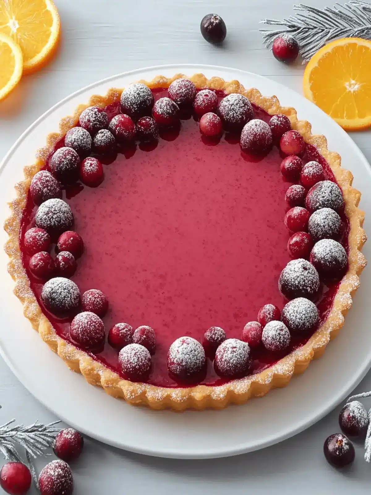 Cranberry-Orange Curd Tart