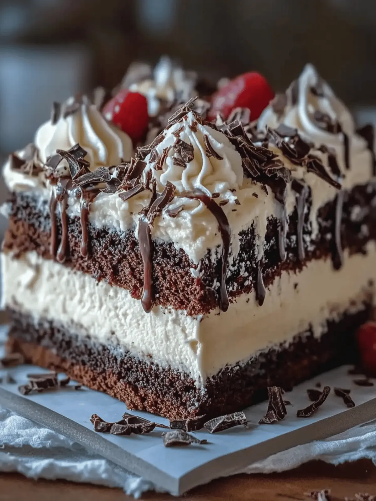Brownie Refrigerator Cake