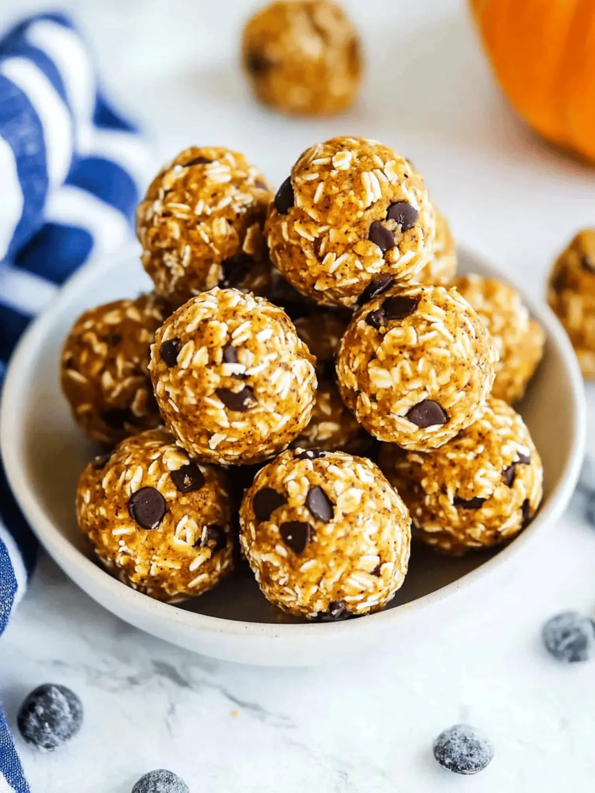 No Bake Pumpkin Balls