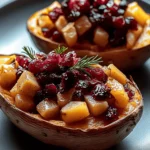 Cranberry Apple Twice-Baked Sweet Potatoes